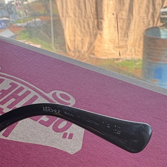 Versace Black Oval Sunglasses - Picture 2 of 8